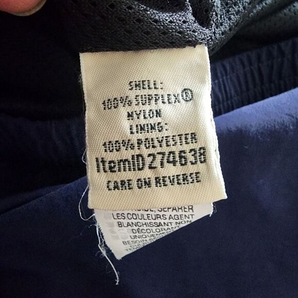 L L Bean blue nylon lined elastic waist shorts hiking swimming womens size 1X - Picture 6 of 7